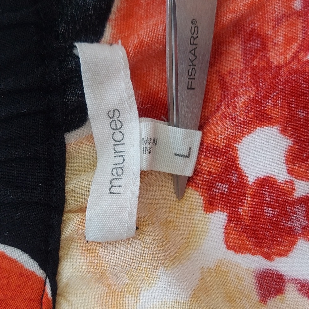 * Maurices Asymmetrical Sleeveless Dress, Vibrant Floral Pattern Size L Like New - Picture 6 of 10
